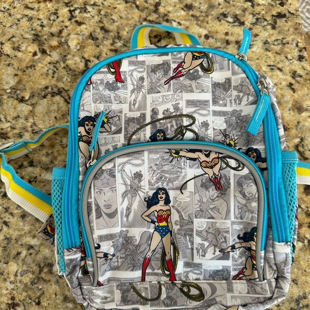 Pottery Barn Kids Wonder Woman mini backpack EUC